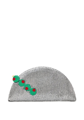 Simon Miller Lune beaded clutch bag - Silver