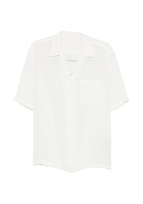 120% Lino short-sleeve camp-collar shirt - White