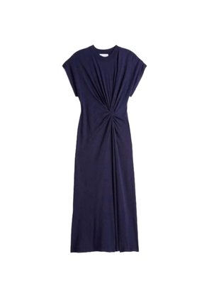 Apiece Apart Volta twist-detail cap-sleeve dress - Blue