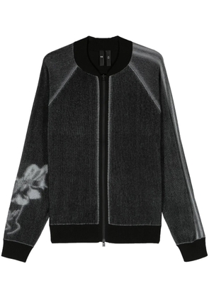 Y-3 GFX ribbed cardigan - Black