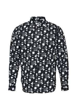 Comme des Garçons Homme Deux logo-print cotton shirt - Black