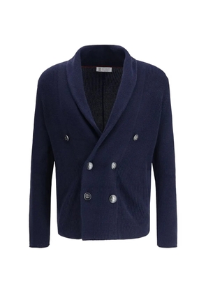 Brunello Cucinelli double-breasted cardigan - Blue