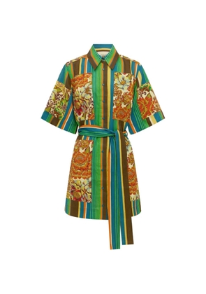 ALEMAIS Charlie floral-print mini dress - Green