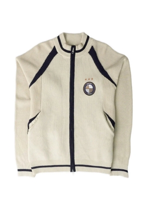 PATTA logo-jacquard zip-up cardigan - Grey