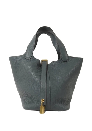 Hermès Pre-Owned PM Picotin padlock-detail tote bag - Blue