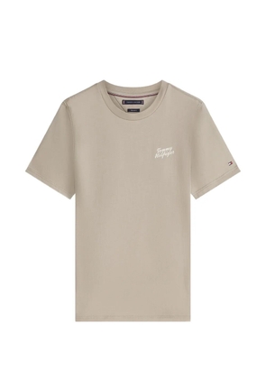 Tommy Hilfiger short-sleeved logo-print T-shirt - Neutrals