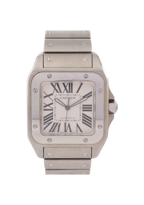 Cartier pre-owned Santos 100 38mm watch - White