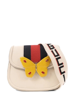 Gucci Pre-Owned Totem Butterfly leather shoulder bag - Neutrals