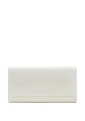 Elisabetta Franchi leather clutch bag - Neutrals