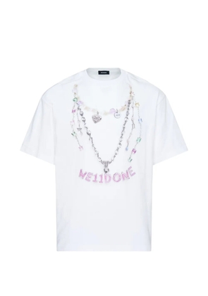We11done necklace-print T-shirt - White