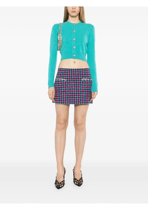 CHANEL Pre-Owned 2014 cropped button-up cardigan - Blue
