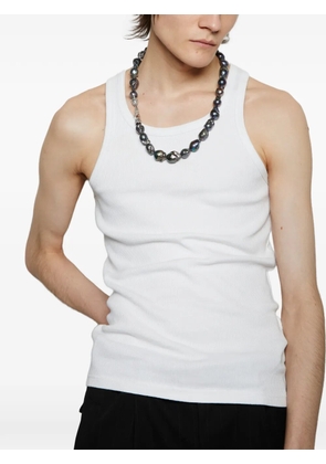 Emanuele Bicocchi oversize black Baroque pearl necklace - Silver