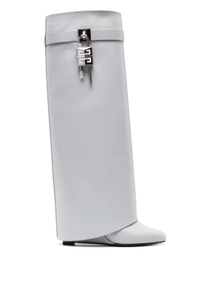 Givenchy Shark Lock 85mm leather boots - Grey