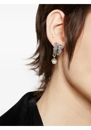 Emanuele Bicocchi Rose Pearl hoop earring - Silver