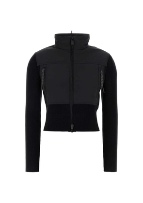 Moncler Grenoble panelled-knit cardigan - Black