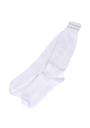 Brunello Cucinelli open-knit socks - White