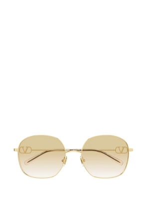 VALENTINO GARAVANI EYEWEAR VLogo geometric-frame sunglasses - Gold