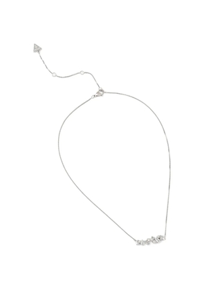 GUESS USA Chandelier crystal-embellished box-chain necklace - Silver