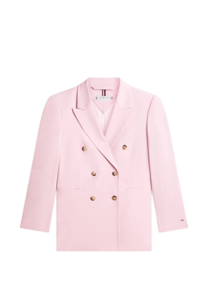 Tommy Hilfiger Timeless double-breasted wool-blend blazer - Pink