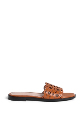 Coccinelle Essential cut-out scalloped-edge sandals - Brown