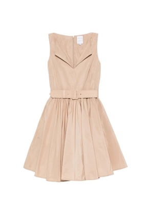 Sara Roka belted sleeveless dress - Neutrals