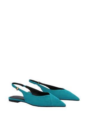 Furla Sfera pointed-toe slingback ballet flats - Blue