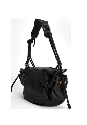 ISABEL MARANT medium Maia braided-strap knotted leather shoulder bag - Black