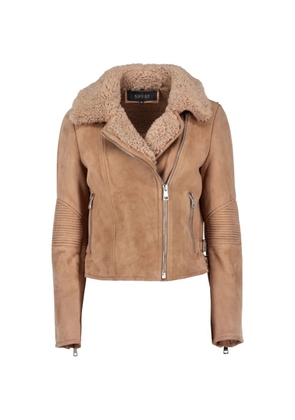 Gucci Pre-Owned shearling biker jacket - Neutrals