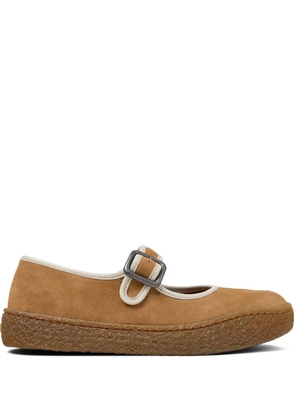 Camper Peu Terreno buckle-strap suede ballet flats - Brown