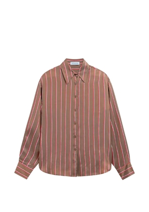 The Frankie Shop striped buttoned shirt - Brown