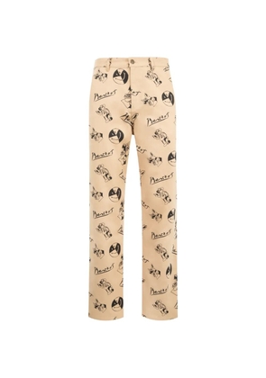 MARKET Smiley Cubism double-knee trousers - Neutrals