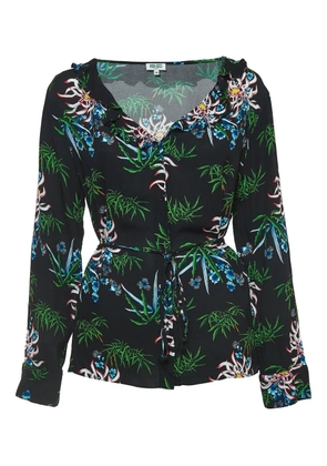 Kenzo Pre-Owned 2024 Floral Bamboo Viscose Top - Black