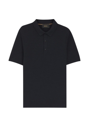 BOSS textured polo shirt - Blue