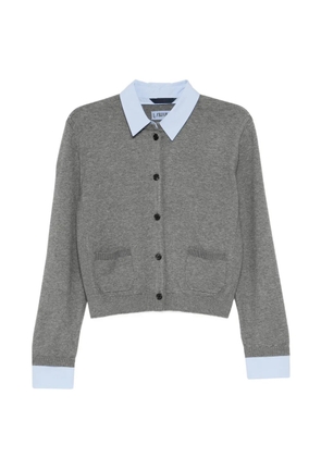 Juun.J panelled button cardigan - Grey