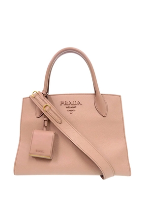 Prada Pre-Owned 2010-2026 Medium Saffiano Cuir Monochrome Top Handle Tote satchel - Brown