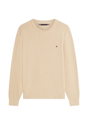 Tommy Hilfiger logo-embroidered sweater - Neutrals