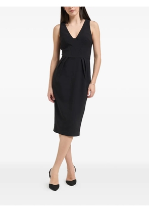 Elisabetta Franchi V-neck pleated midi dress - Black