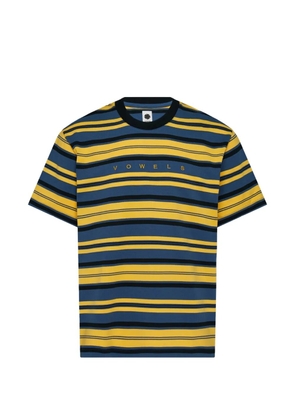 Vowels striped short-sleeve T-shirt - Black