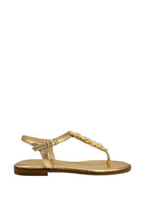 Madison.Maison leaf-embellished sandals - Gold