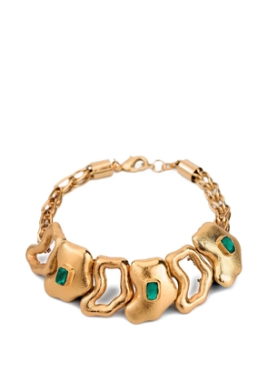 FENOMENA Ciclo emerald-embellished bracelets - Gold