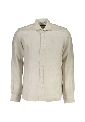 North Sails long-sleeved linen shirt - Neutrals