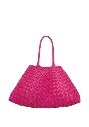 DRAGON DIFFUSION small Santa Croce woven shoulder bag - Pink