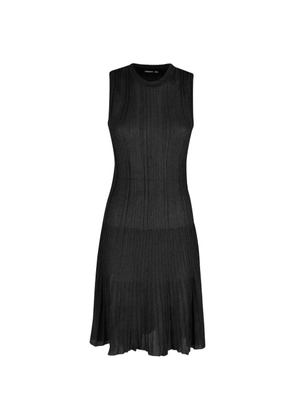Federica Tosi ribbed-knit sleeveless mini dress - Black
