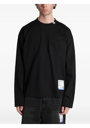 Maison MIHARA YASUHIRO pocket-detail logo-patch sweater - Black