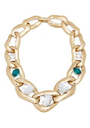 Marni gemstone-detail chunky chain necklace - Gold
