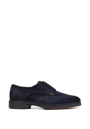 Santoni leather derby shoes - Blue