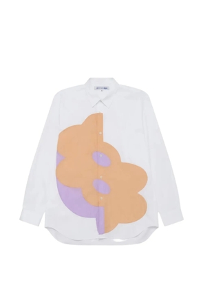 Comme Des Garçons Shirt print-detail long-sleeve shirt - White