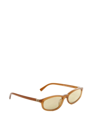 Miu Miu Eyewear Regard logo-plaque sunglasses - Brown