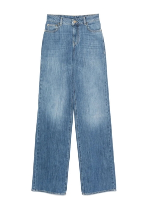 Emporio Armani washed wide-leg jeans - Blue