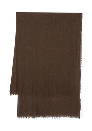 Botto Giuseppe frayed-edge scarf - Brown